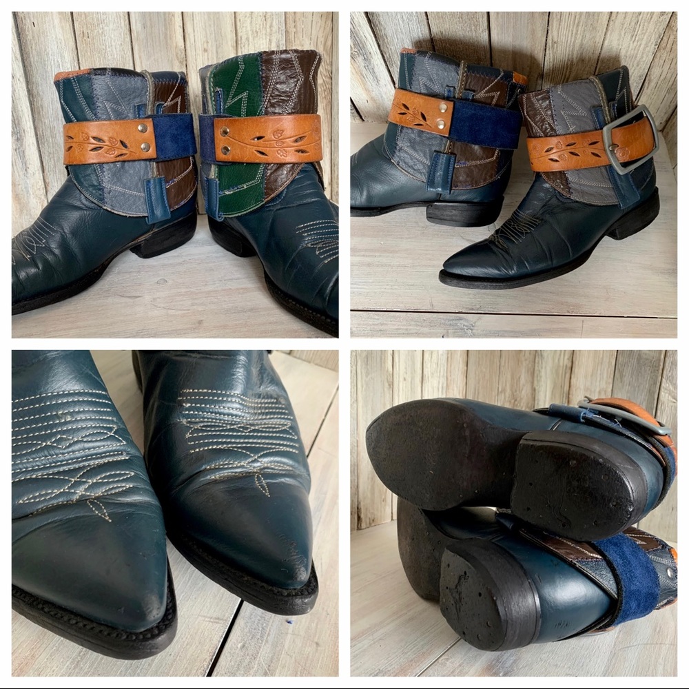 Vintage REWORKED 70’s Boho Cowboy Bootie - Picture 5 of 6